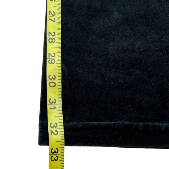 BCBG Maxazria Women Large Velour Track Pants Black with Gold Rhinestone - Picture 6 of 8